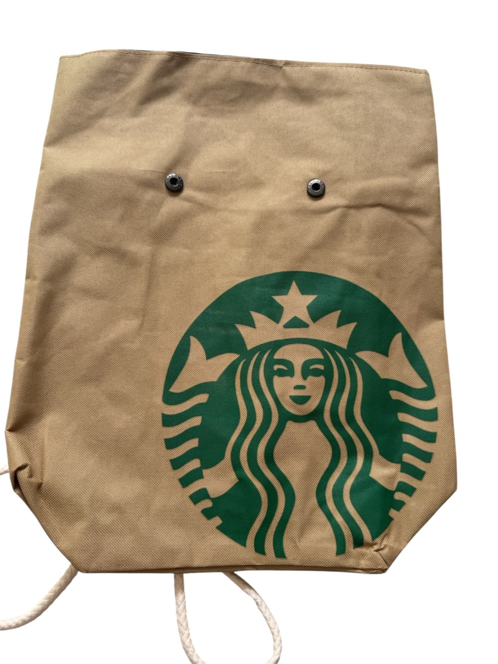 Starbucks Siren Logo "Paper Bag" Novelity Canvas Backpack